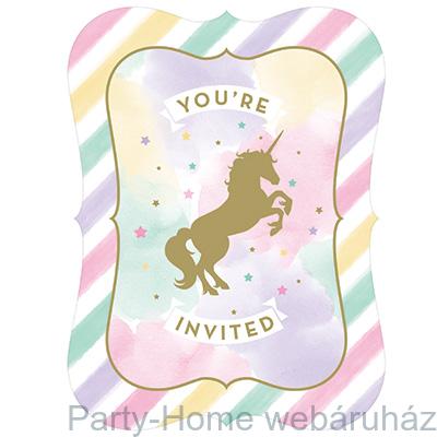 Golden Unikornis Party Szivárvány Egyszarvú Mintás Parti Egyszarvú Led es Lámpa Falmatrica | Party Kellékek Webshop